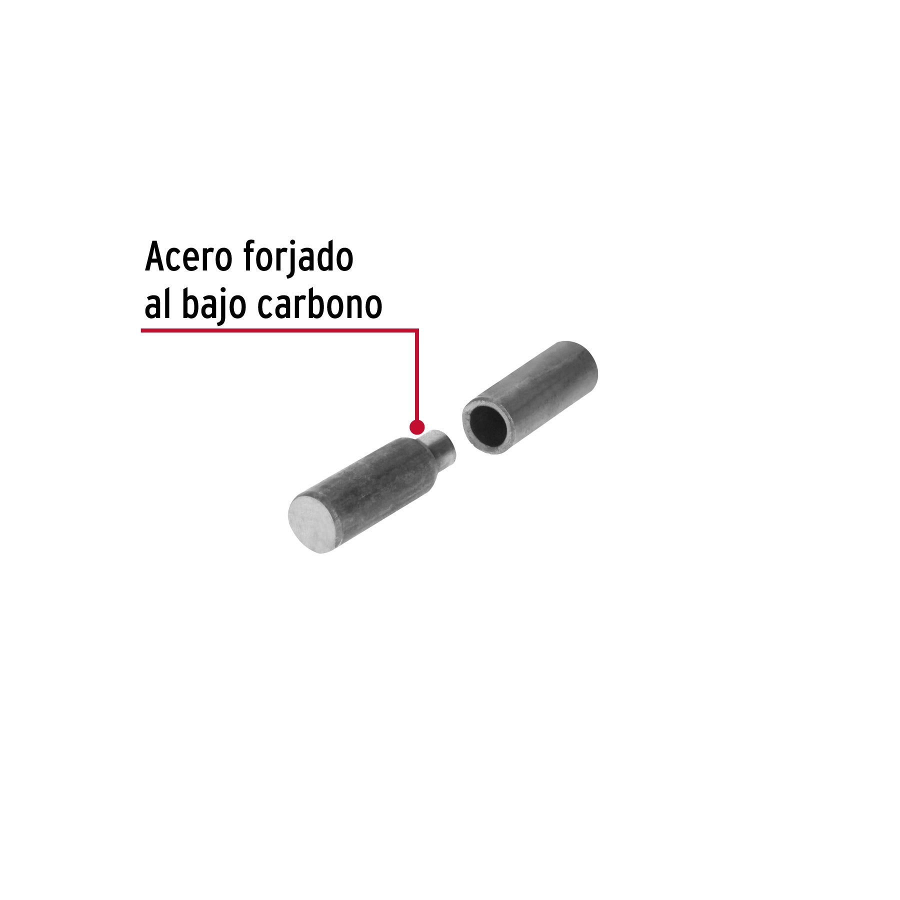 Bisagra tubular soldable de 3/8", HERMEX