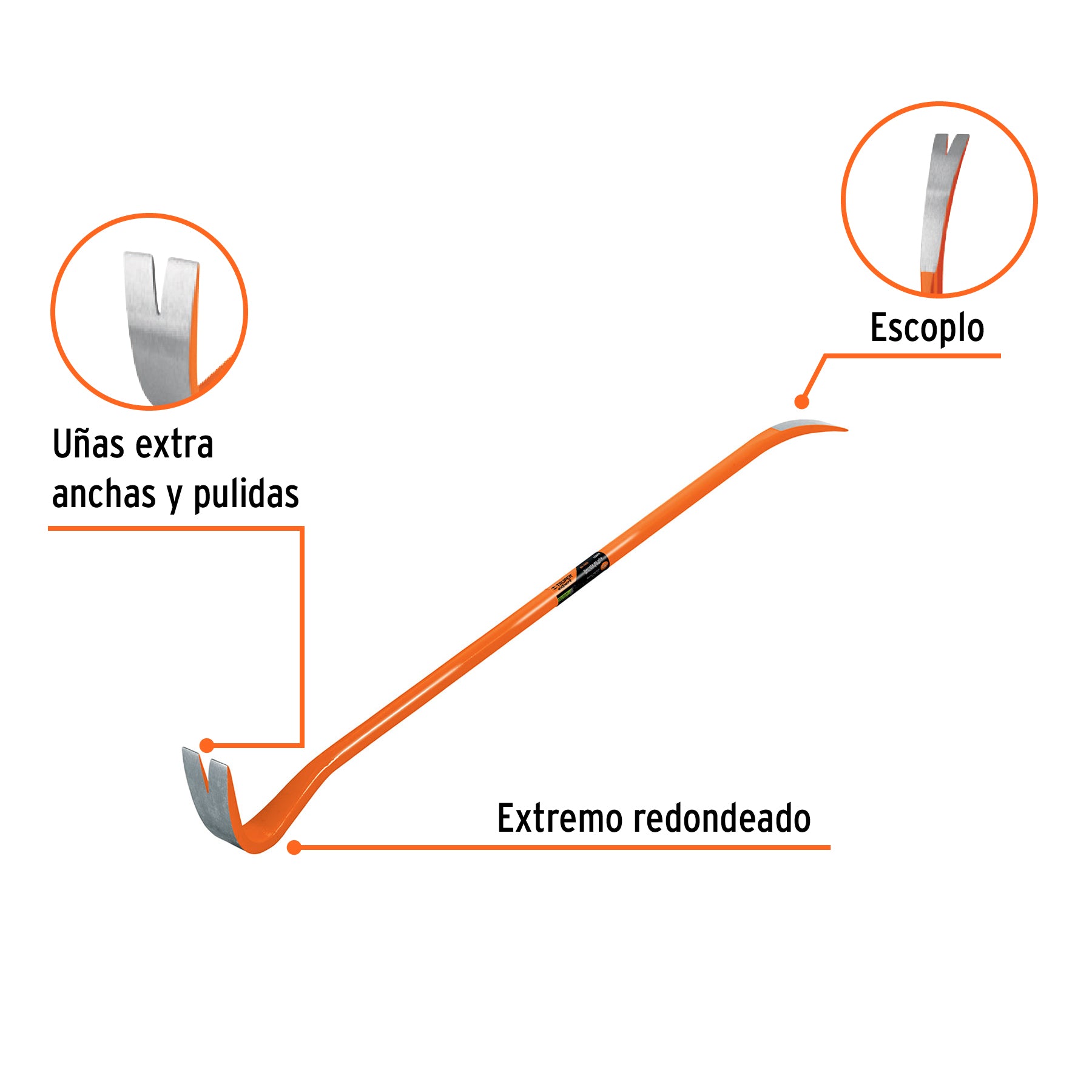 Barreta de uña de 7/8" x 105 cm, TRUPER EXPERT