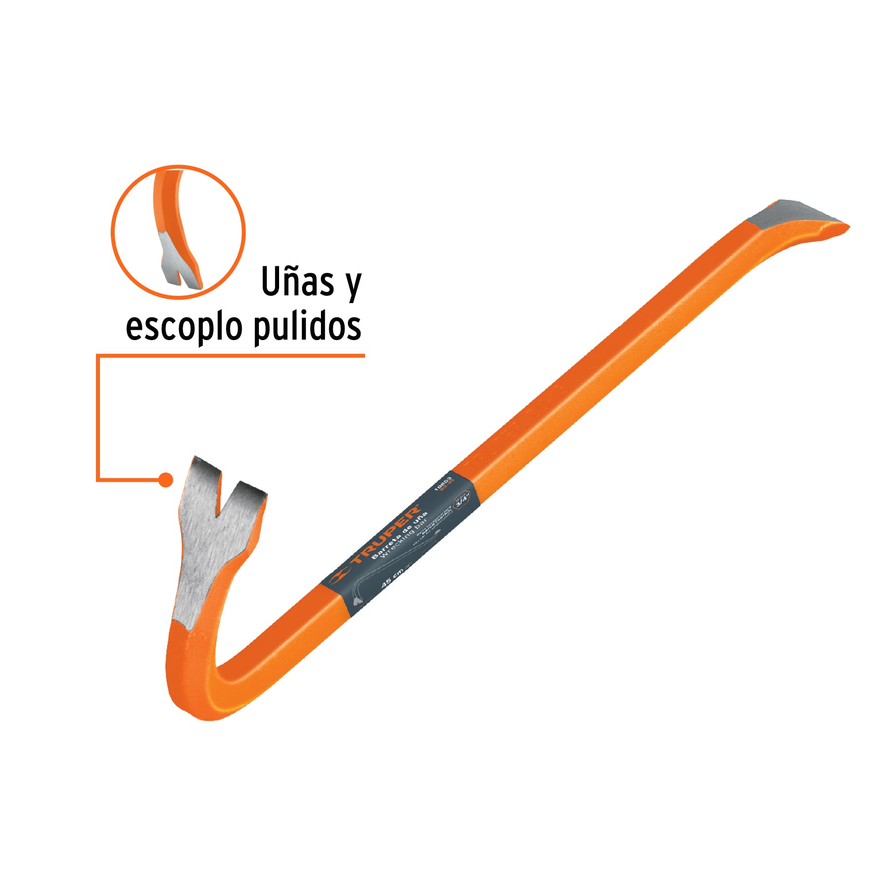Barreta de uña de 3/4" x 45 cm, TRUPER