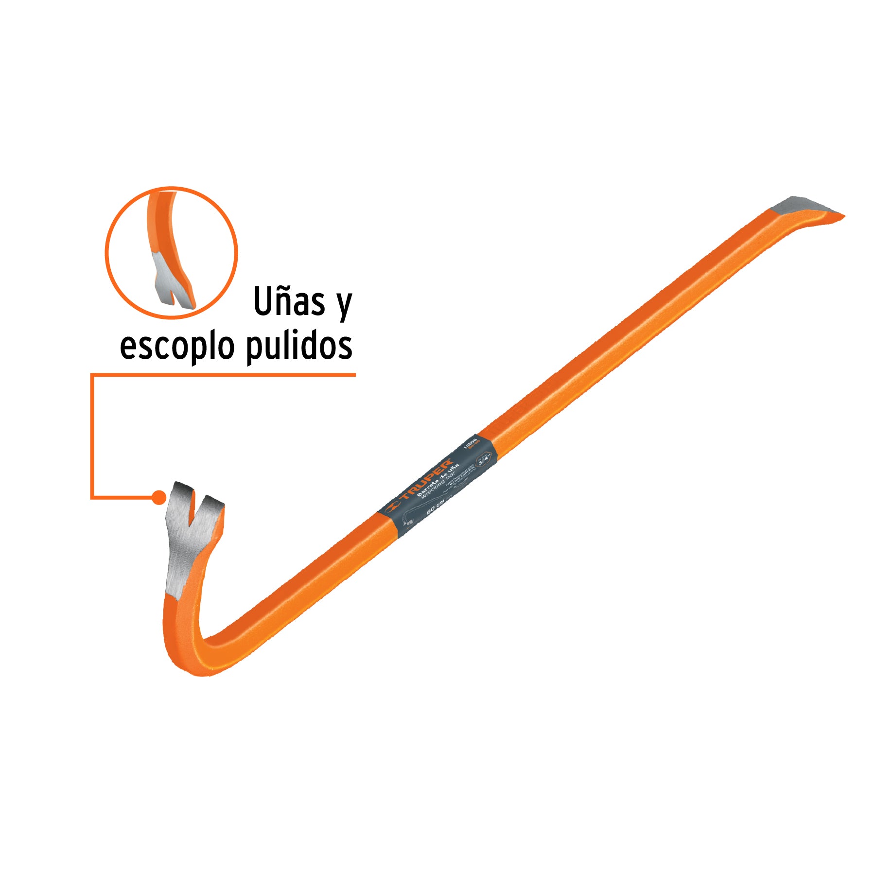 Barreta de uña de 3/4" x 60 cm, TRUPER