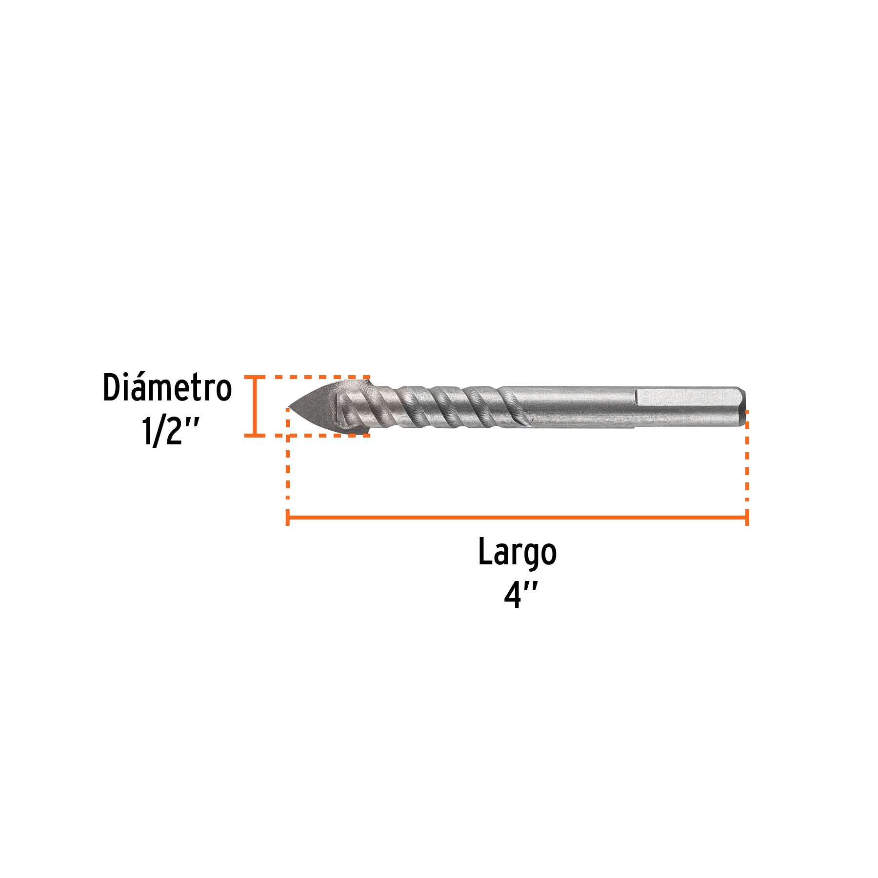 Broca para vidrio y azulejo 1/2", TRUPER EXPERT