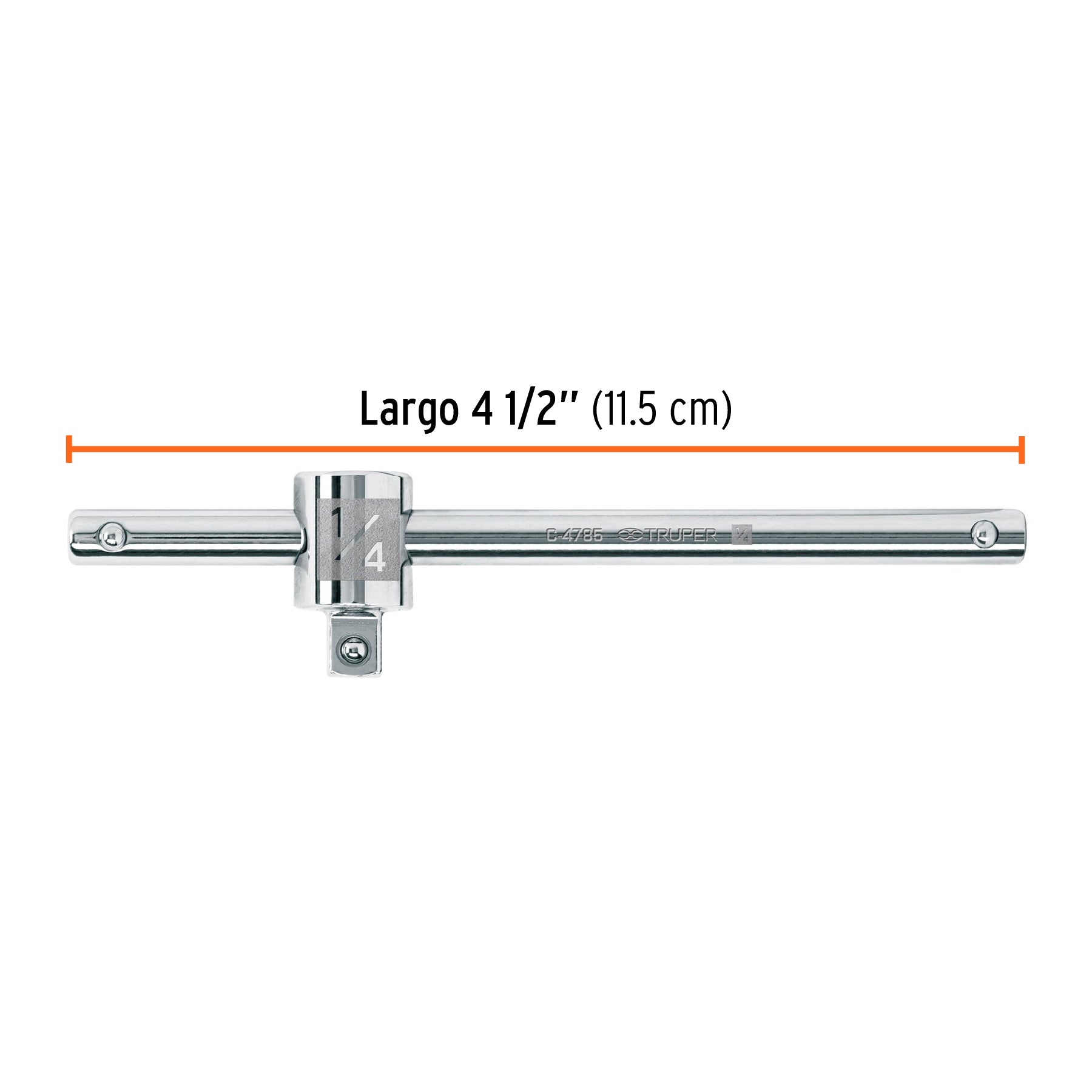 Barra corrediza para dados cuadro 1/4", TRUPER