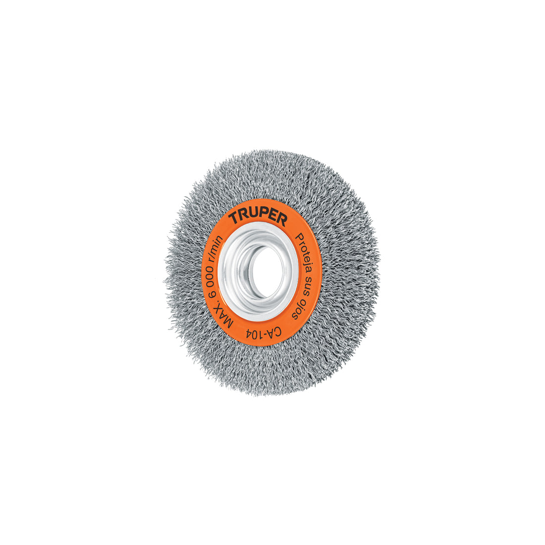 Carda alambre ondulado 6" x 3/4" para esmeril, TRUPER