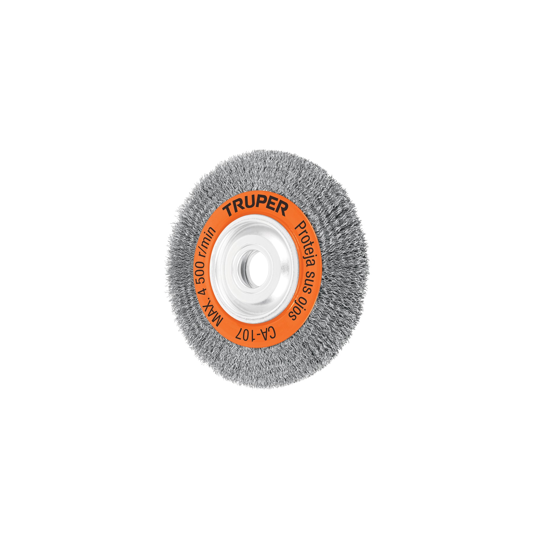 Carda alambre ondulado 8" x 3/4" para esmeril, TRUPER