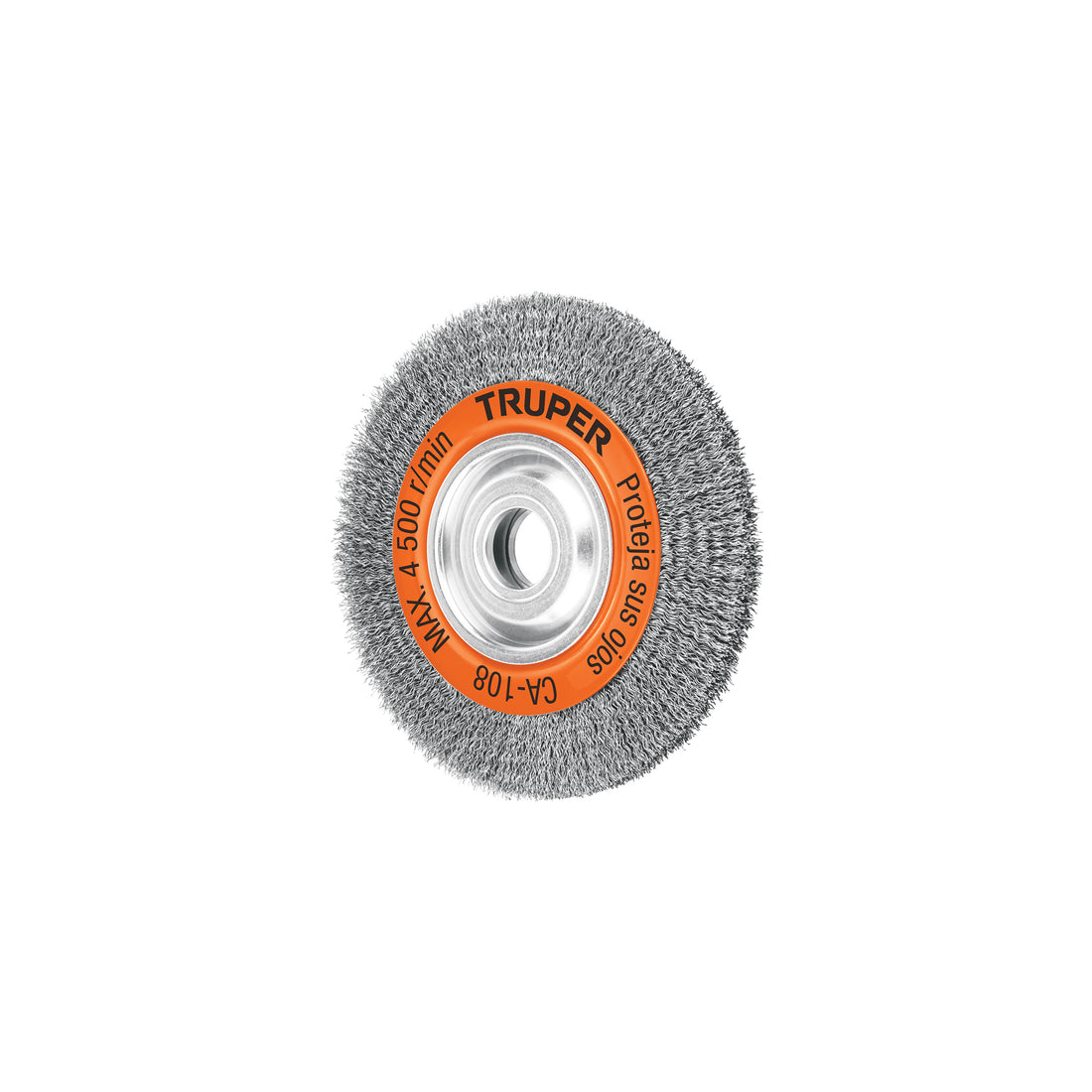 Carda alambre ondulado 8" x 7/8" para esmeril, TRUPER