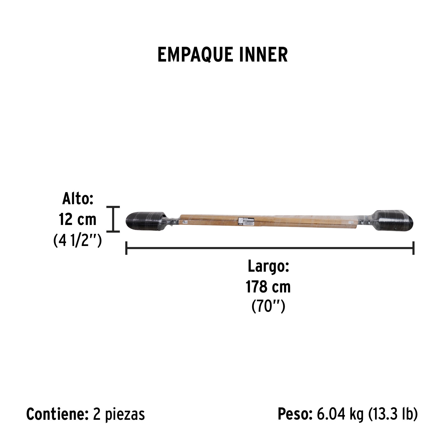 Cavador mangos de madera 48", PRETUL - Empaque