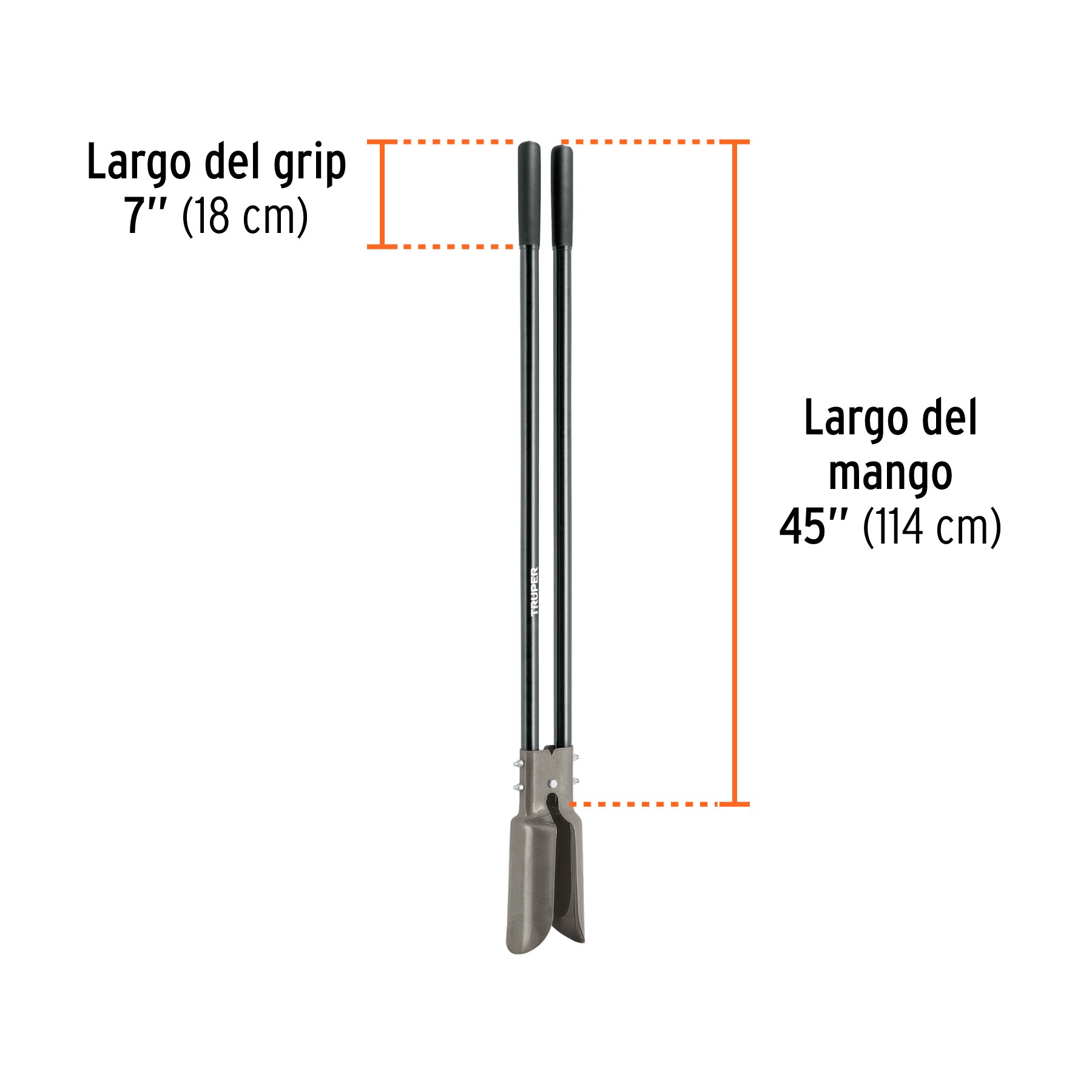 Cavador mangos de acero 45", TRUPER