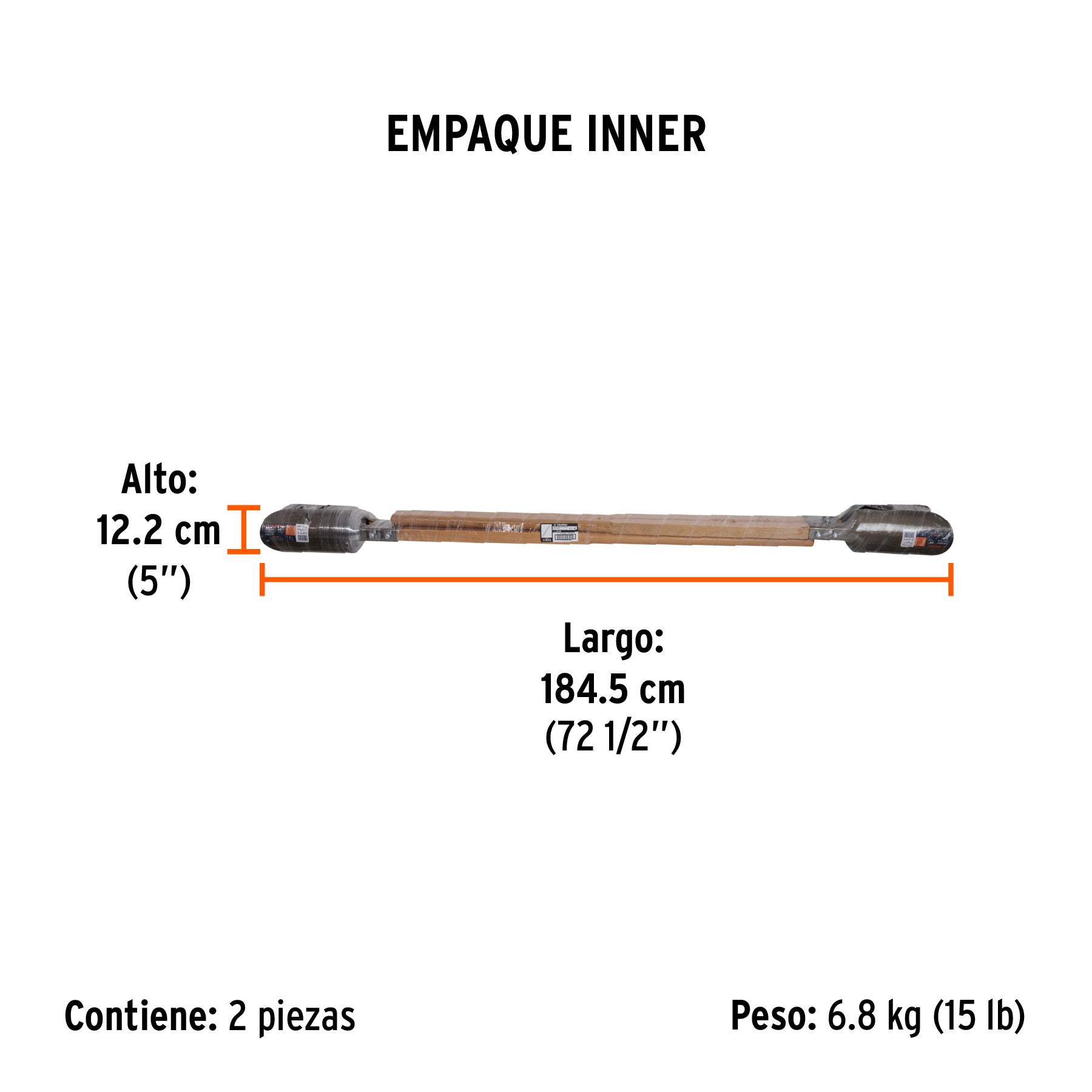 Cavador mangos de madera 48", TRUPER - Empaque