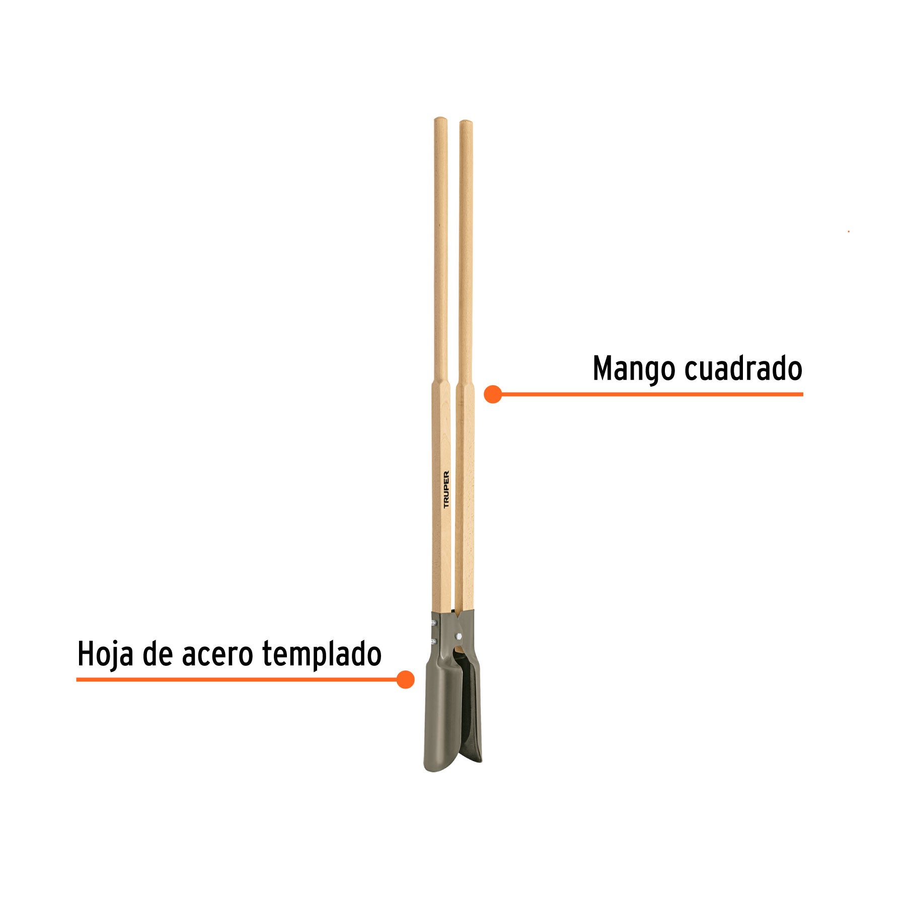 Cavador mangos de madera 48", TRUPER