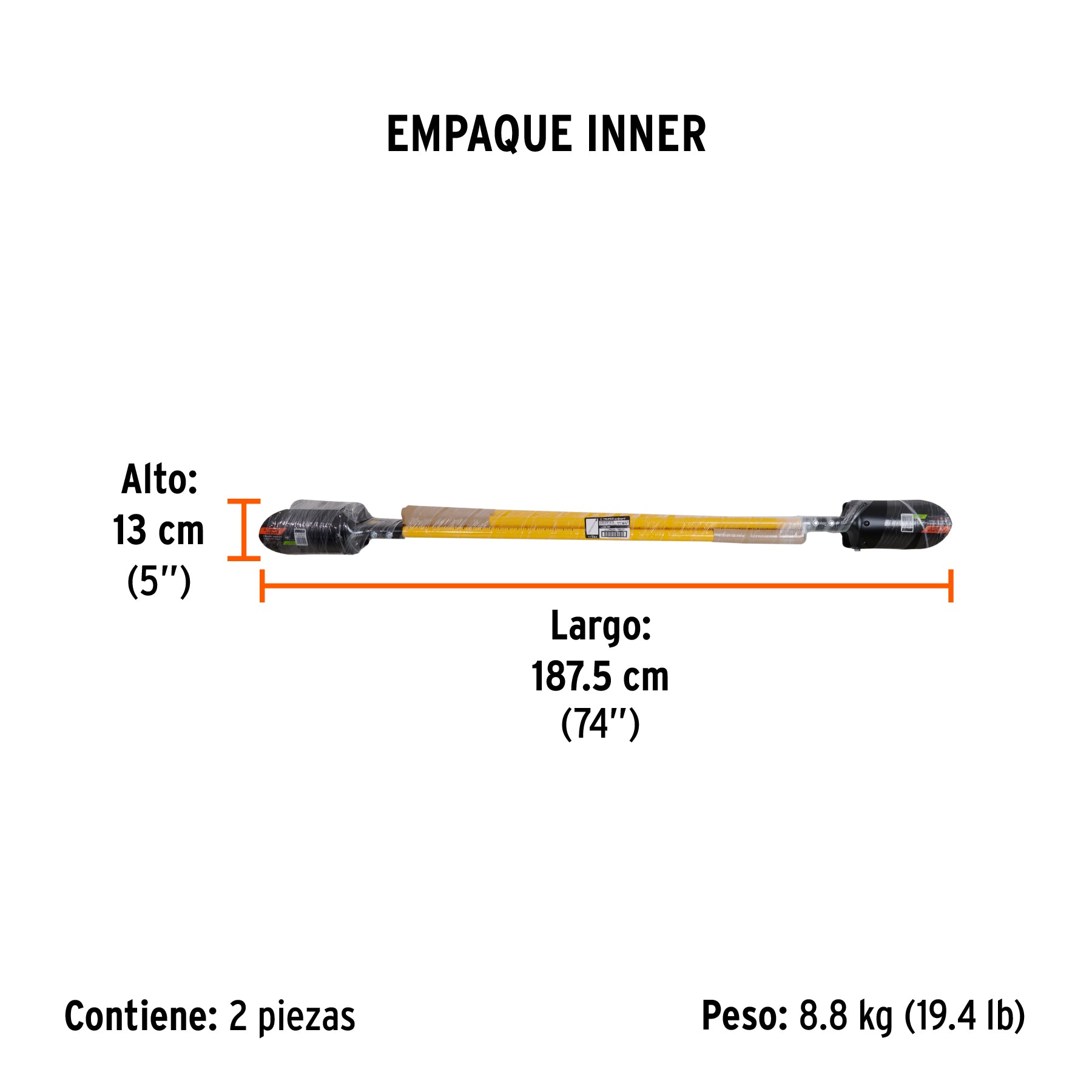 Cavador mangos de fibra de vidrio 48", TRUPER EXPERT - Empaque