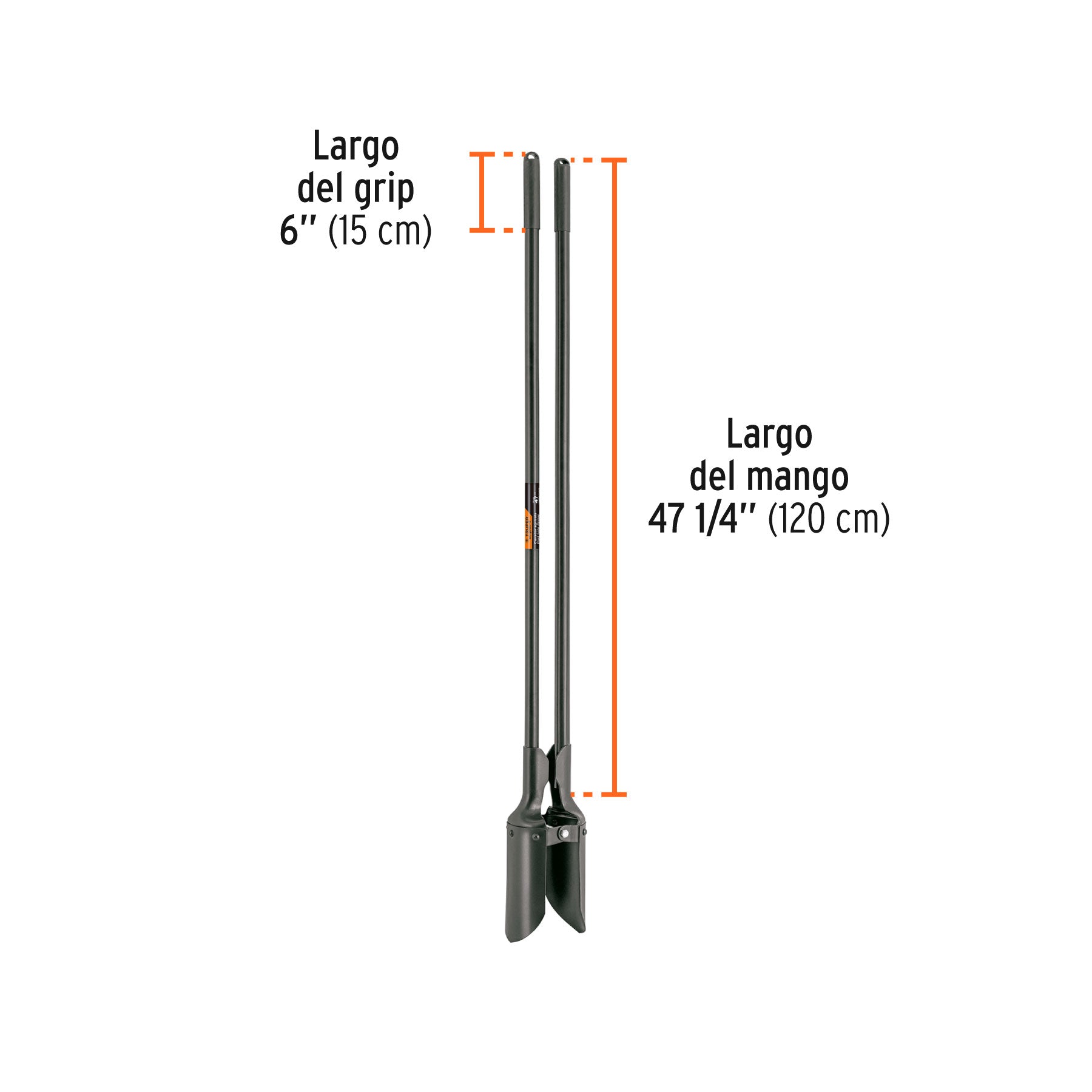 Cavador mangos de acero 47", TRUPER EXPERT