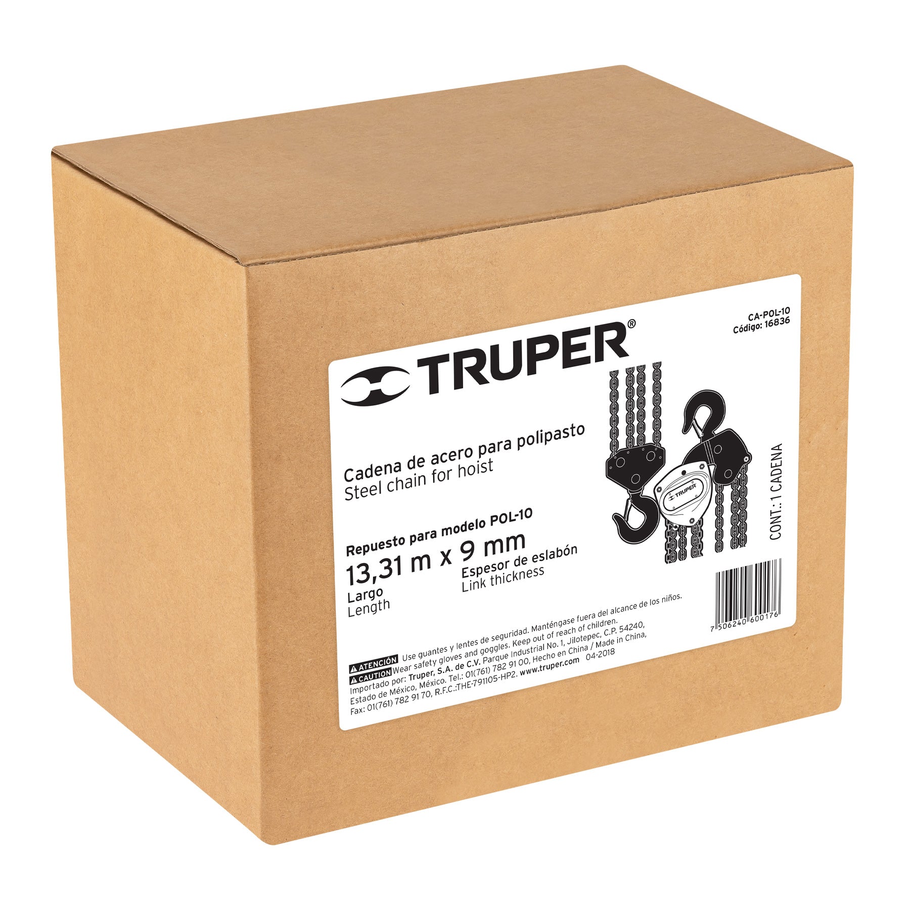 Cadena para polipasto POL-10, TRUPER