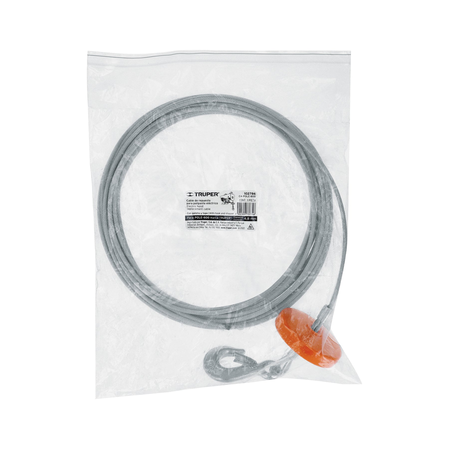 Cable de repuesto para polipasto eléctrico POLE-800, TRUPER