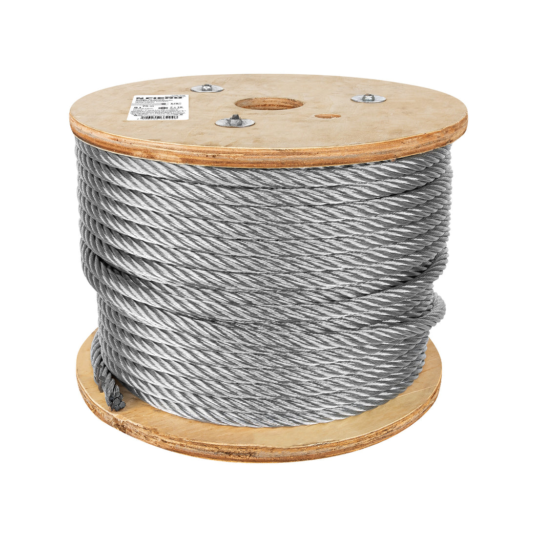 Metro de cable flexible 1/2" de acero 7x19 hilos, 75 m