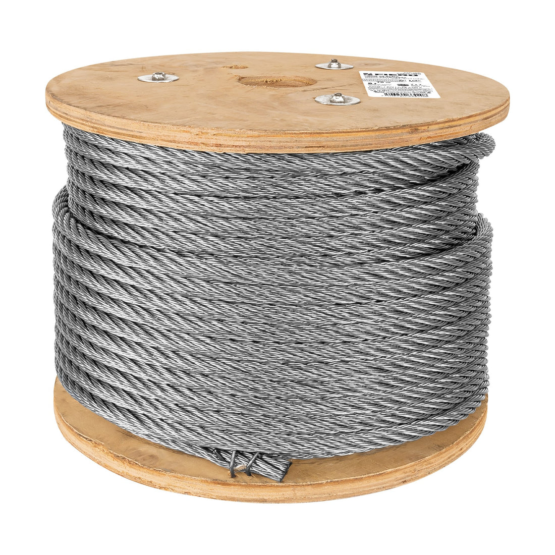 Metro de cable rígido 1/2" de acero 7x7 hilos, 75 m, FIERO