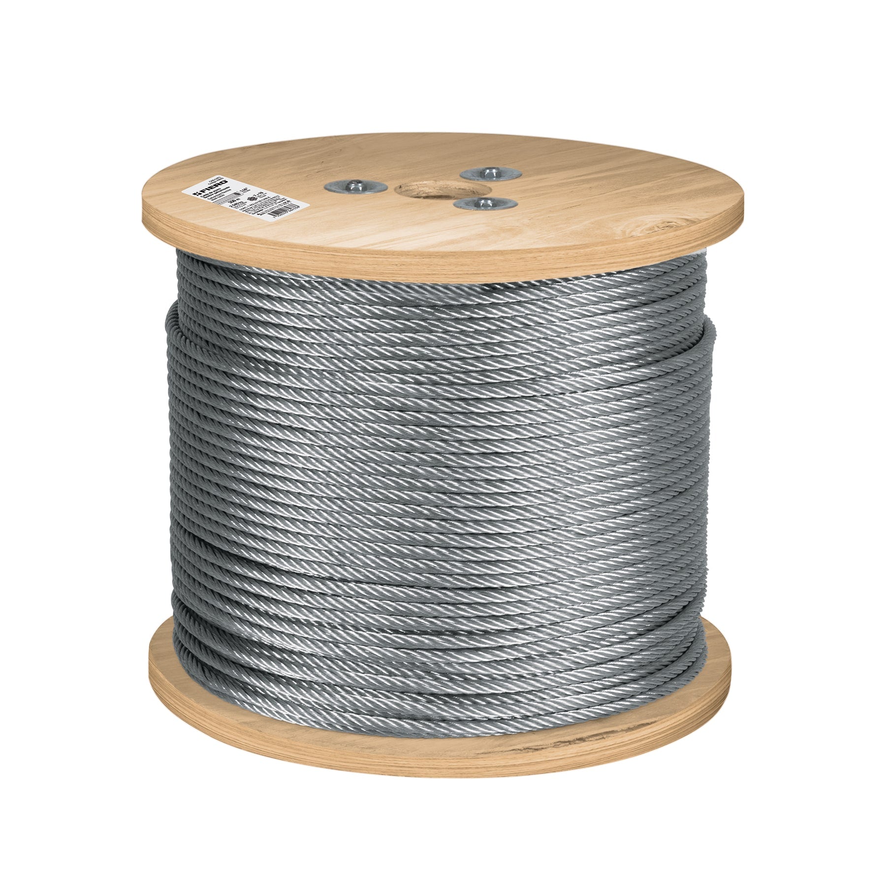 Metro de cable flexible 1/4" de acero 7x19 hilos, 300 m