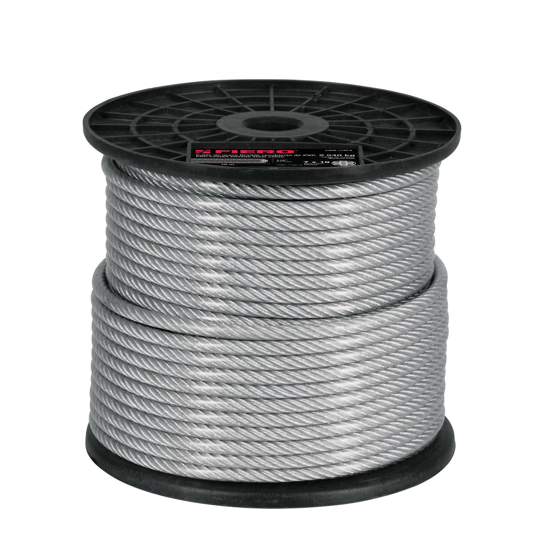 Metro cable flexible 1/4" acero 7x19 recubierto PVC, 75 m