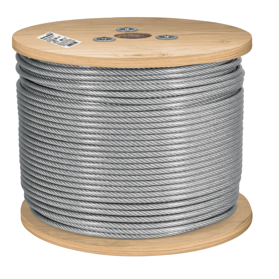 Metro cable flexible 1/4" acero 7x19 recubierto PVC, 300 m