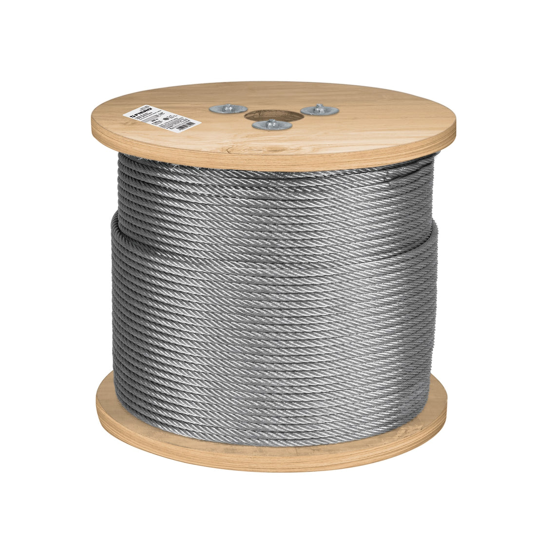 Metro de cable rígido 1/4" de acero 7x7 hilos, 300 m, FIERO