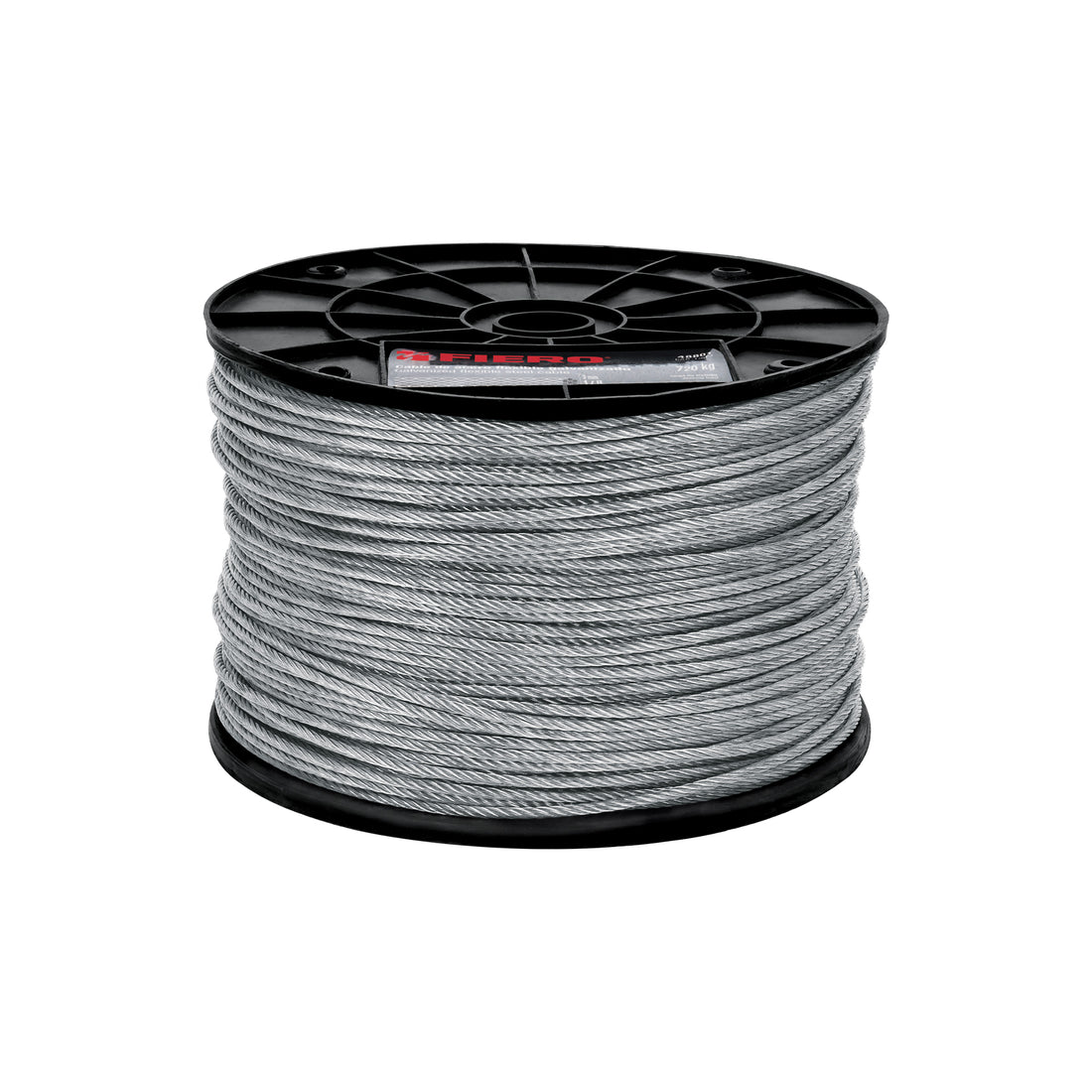 Metro de cable flexible 1/8" de acero 7x19 hilos, 300 m