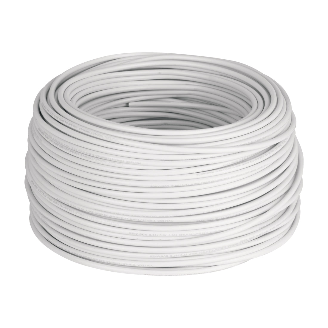 Rollo de 100 m de cable THHW-LS 10 AWG blanco, VOLTECK