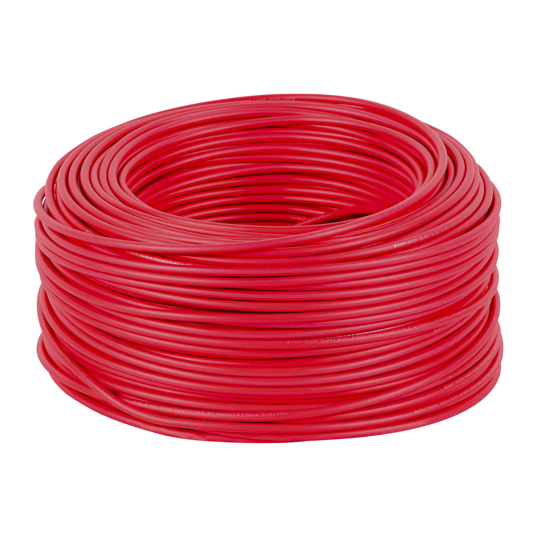 Rollo de 100 m de cable THHW-LS 10 AWG rojo, VOLTECK