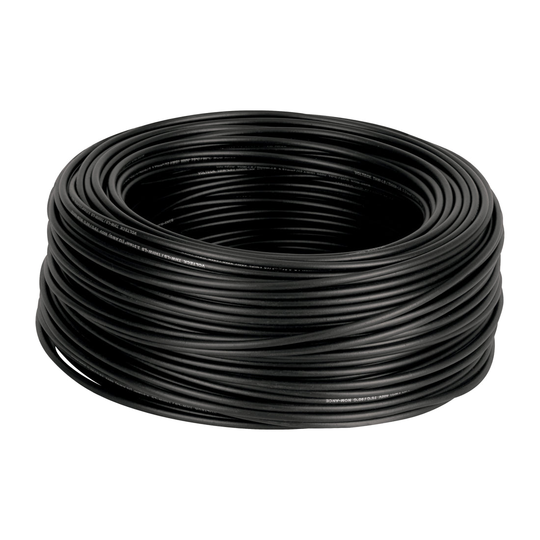 Rollo de 100 m de cable THHW-LS 12 AWG negro, VOLTECK