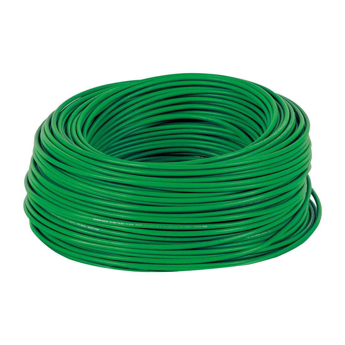 Rollo de 100 m de cable THHW-LS 12 AWG verde, VOLTECK