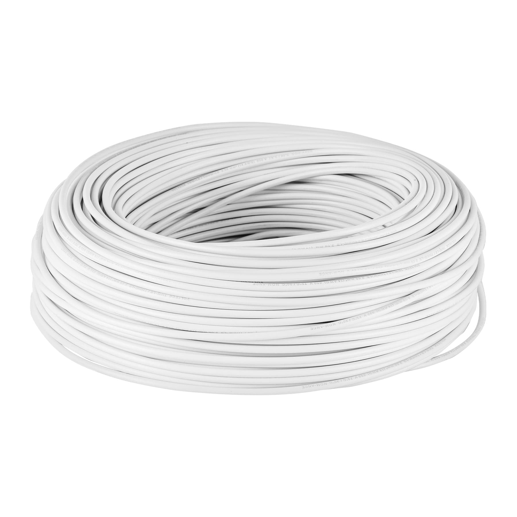 Rollo de 100 m de cable THHW-LS 14 AWG blanco, VOLTECK