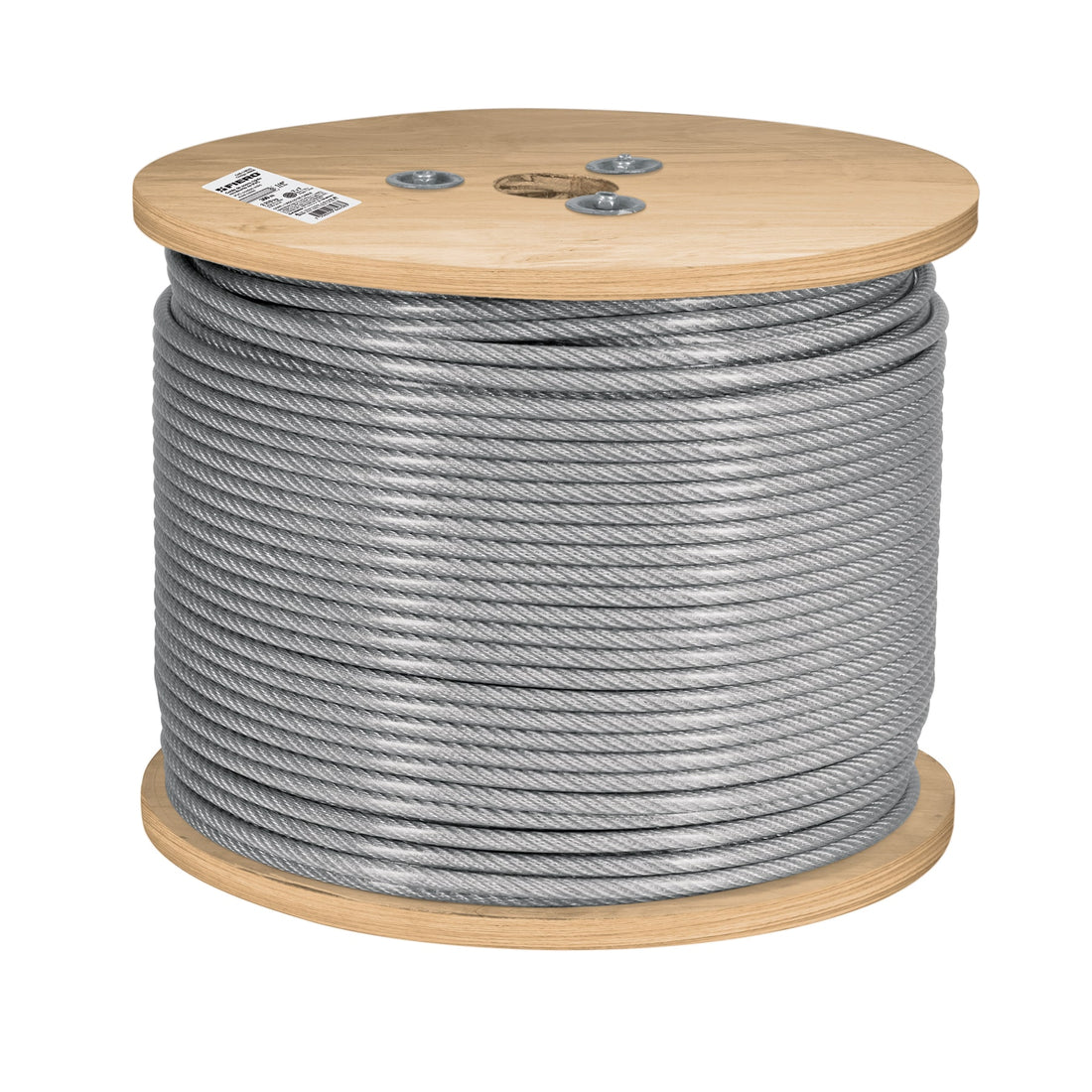Metro cable flexible 3/16" acero 7x19 recubierto PVC, 300 m