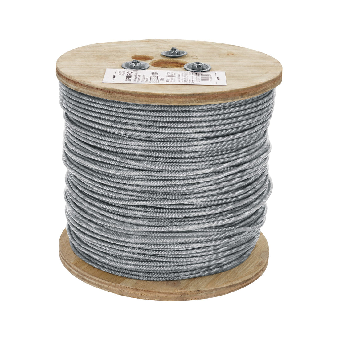Metro cable flexible 3/32" acero 7x19 recubierto PVC, 300 m
