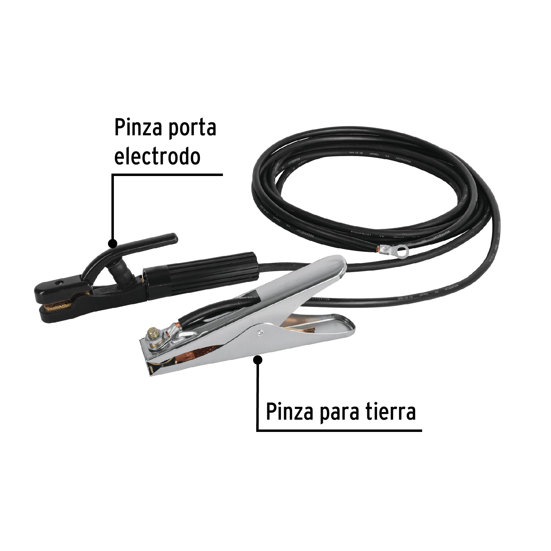 Cables con pinzas para soldadoras de arco y ADA-SOLT, PRETUL