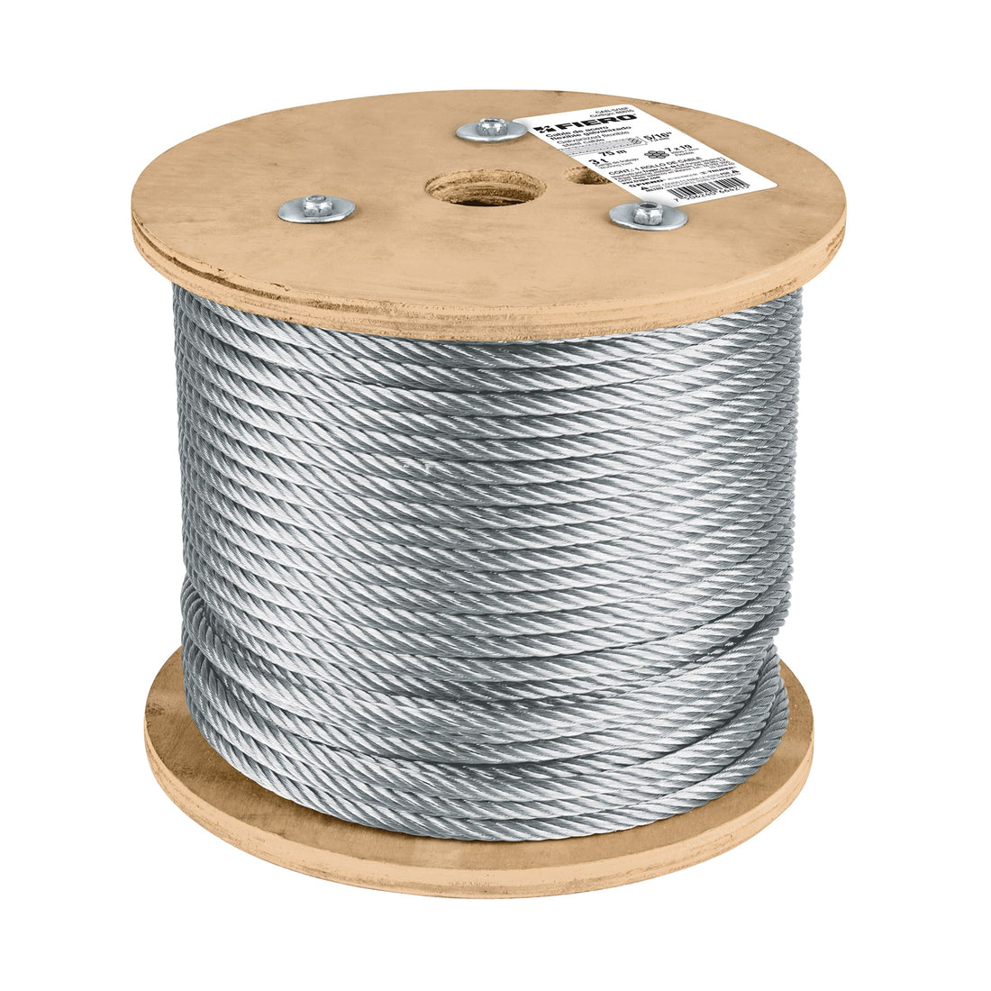 Metro de cable flexible 5/16" de acero 7x19 hilos, 75 m