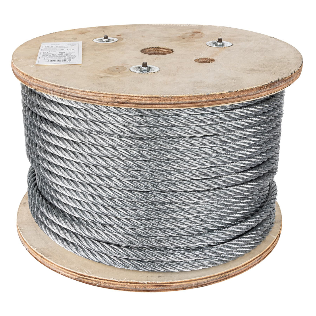 Metro de cable flexible 7/16" de acero 7x19 hilos, 75 m