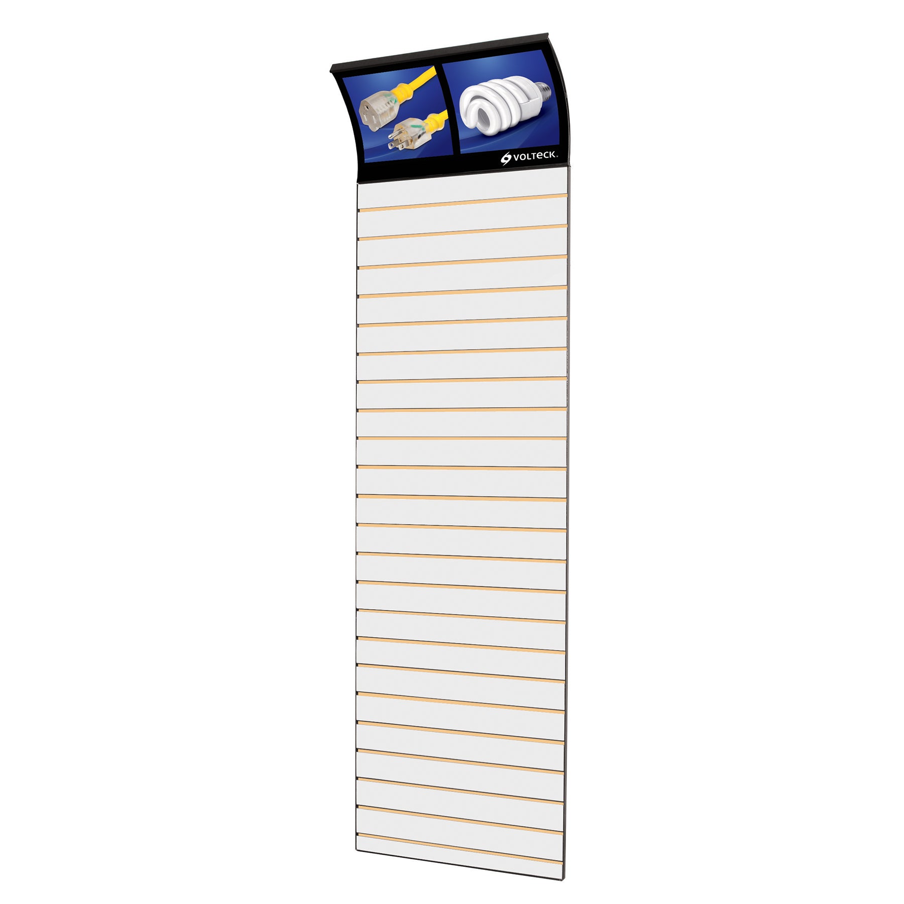 Cabecera curva para panel ranurado, VOLTECK