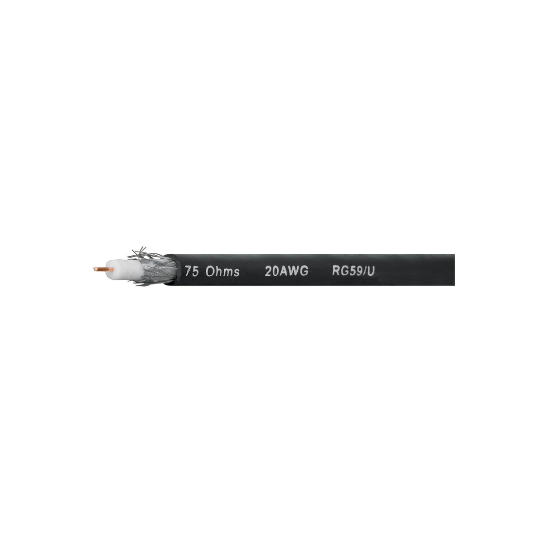 Metro de cable coaxial RG59 en rollo de 100 m, VOLTECK