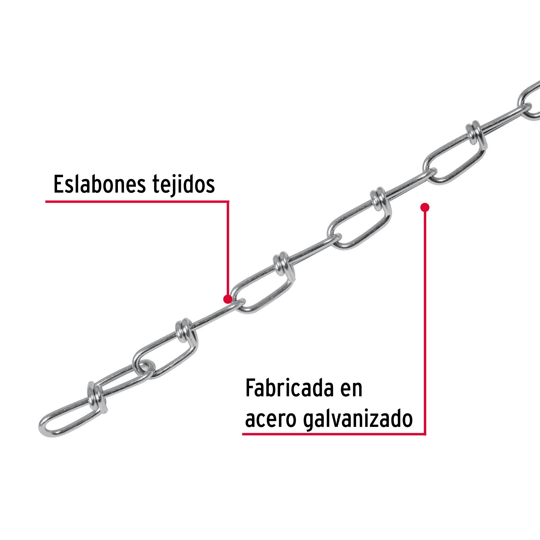 Metro de cadena tipo Víctor de 3.4 mm en carrete de 30 m