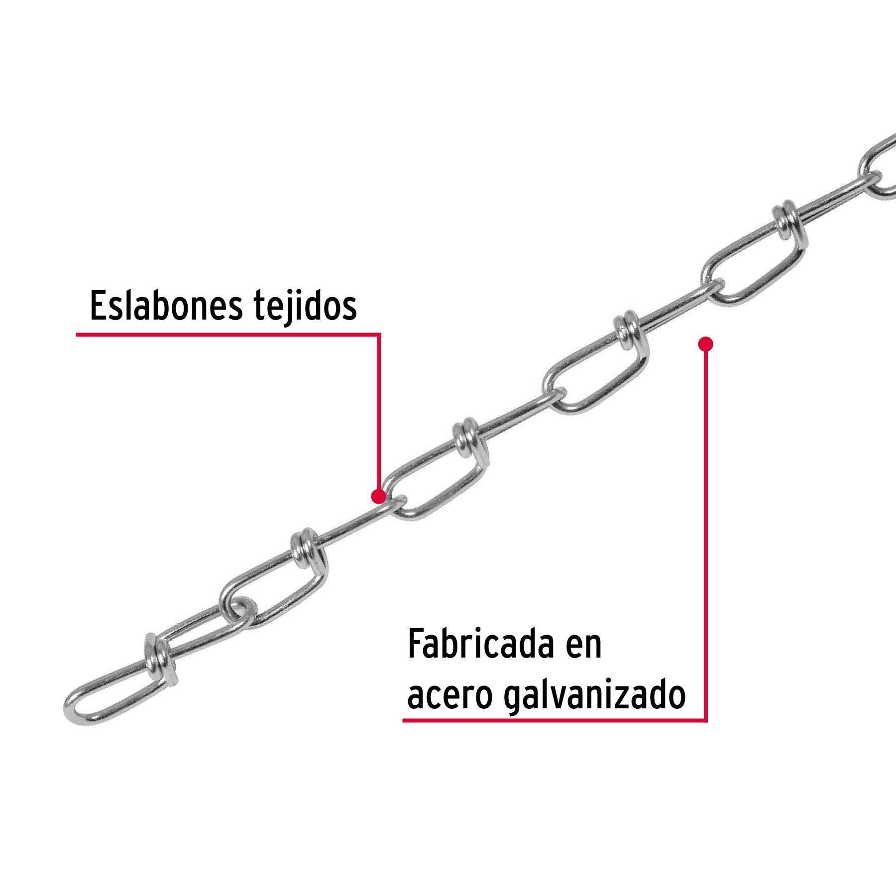 Metro de cadena tipo Víctor de 4.1 mm en carrete de 15 m