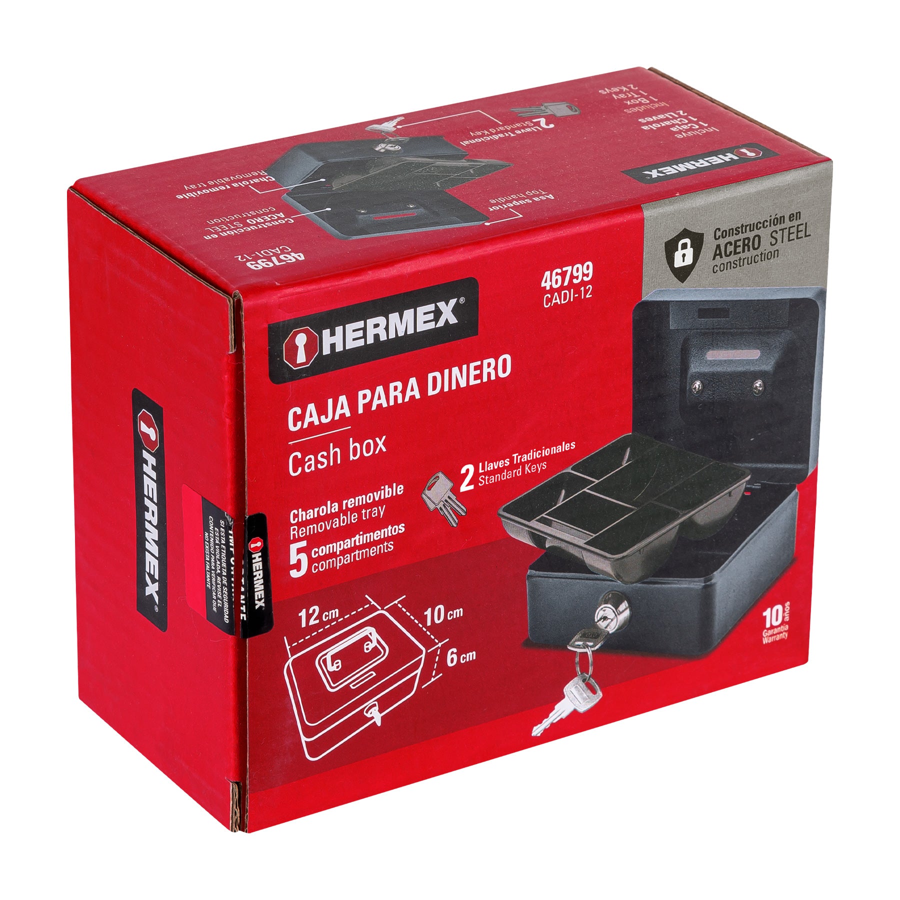 Caja para dinero, 12 cm, HERMEX