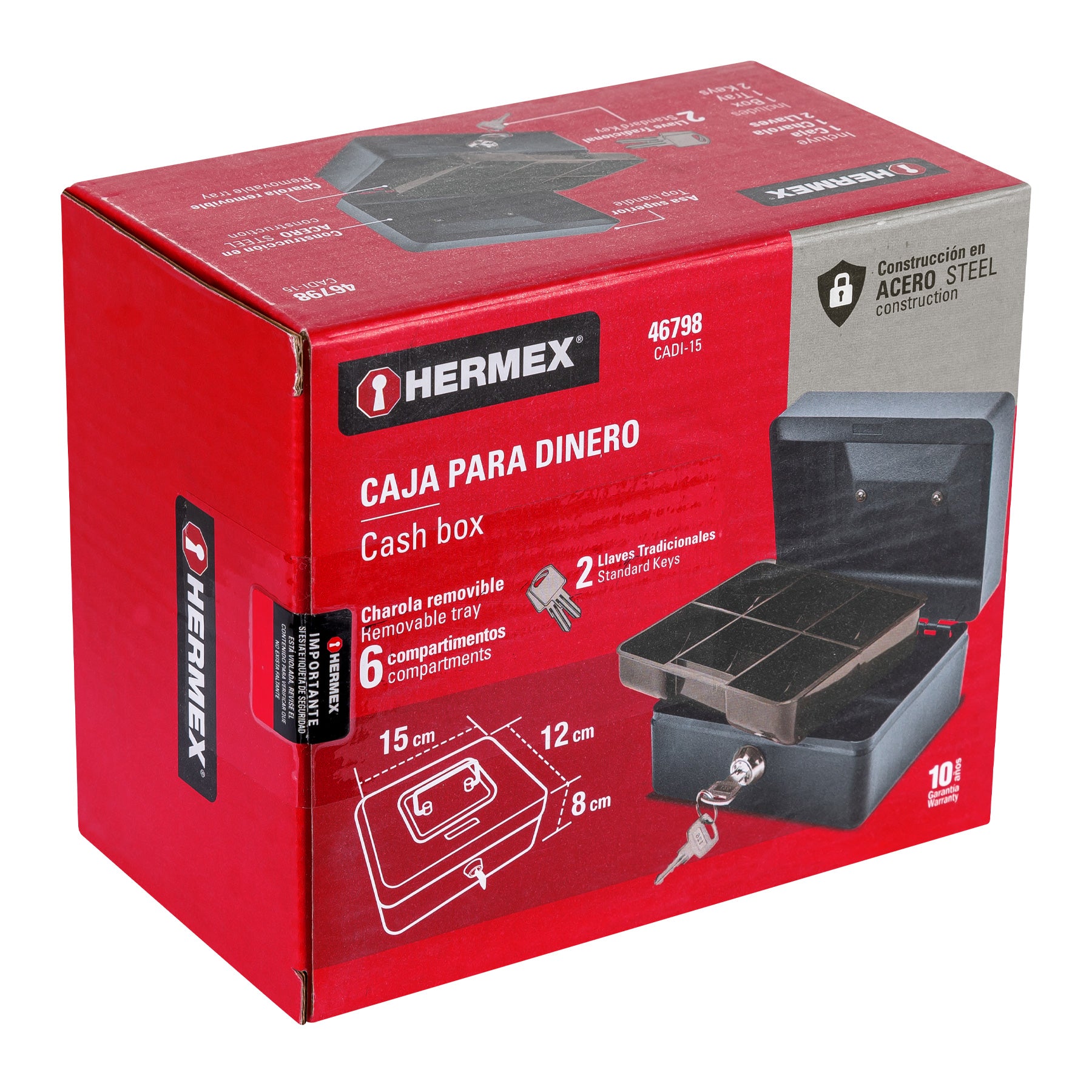 Caja para dinero, 15 cm, HERMEX