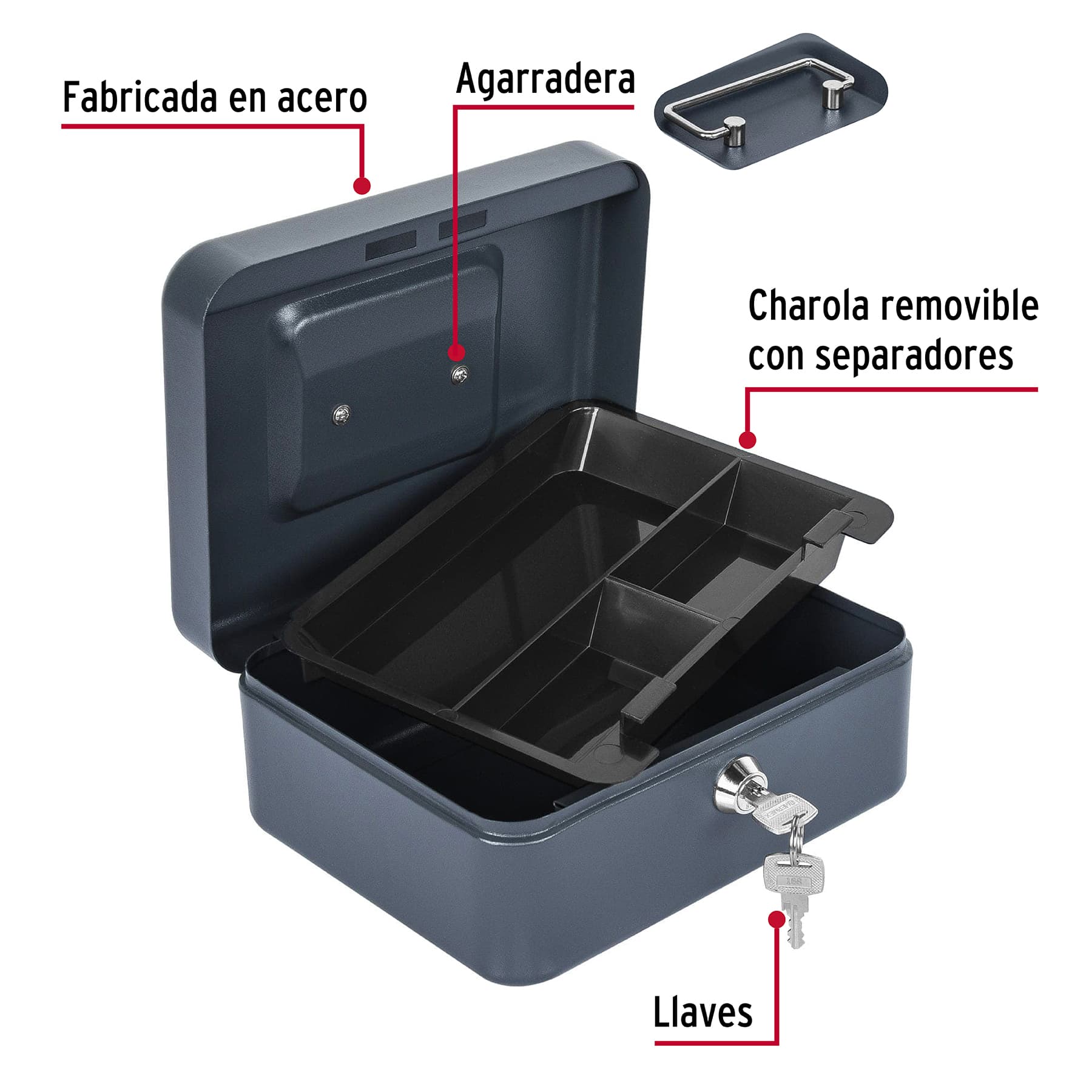 Caja para dinero, 20 cm, HERMEX