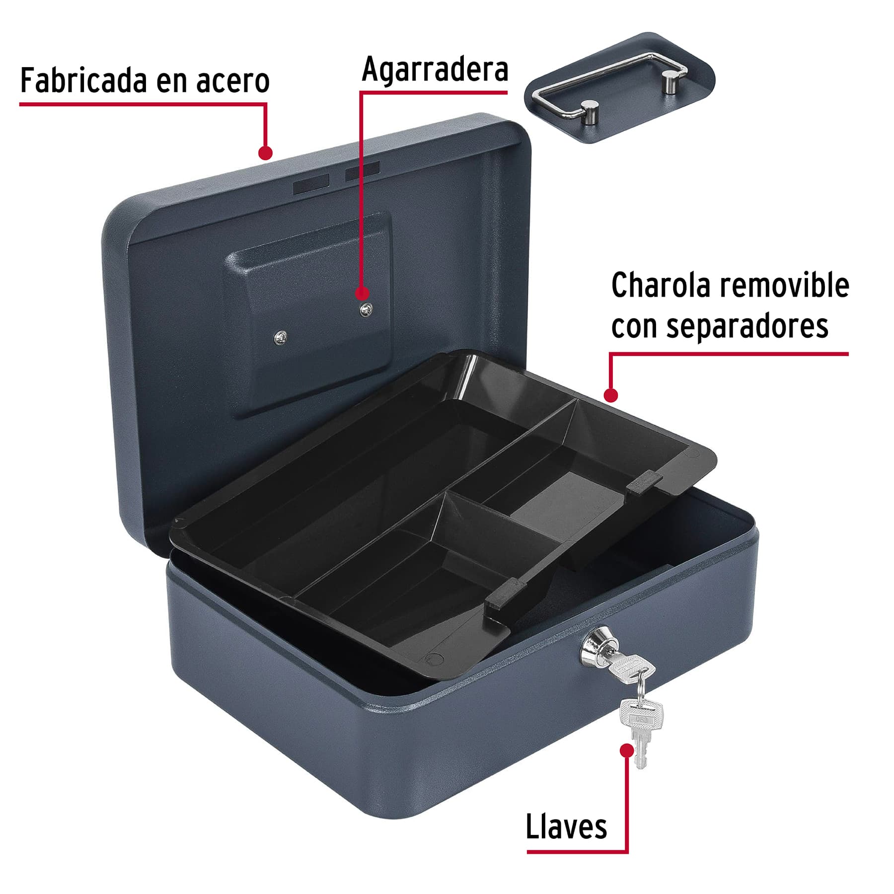 Caja para dinero, 25 cm, HERMEX