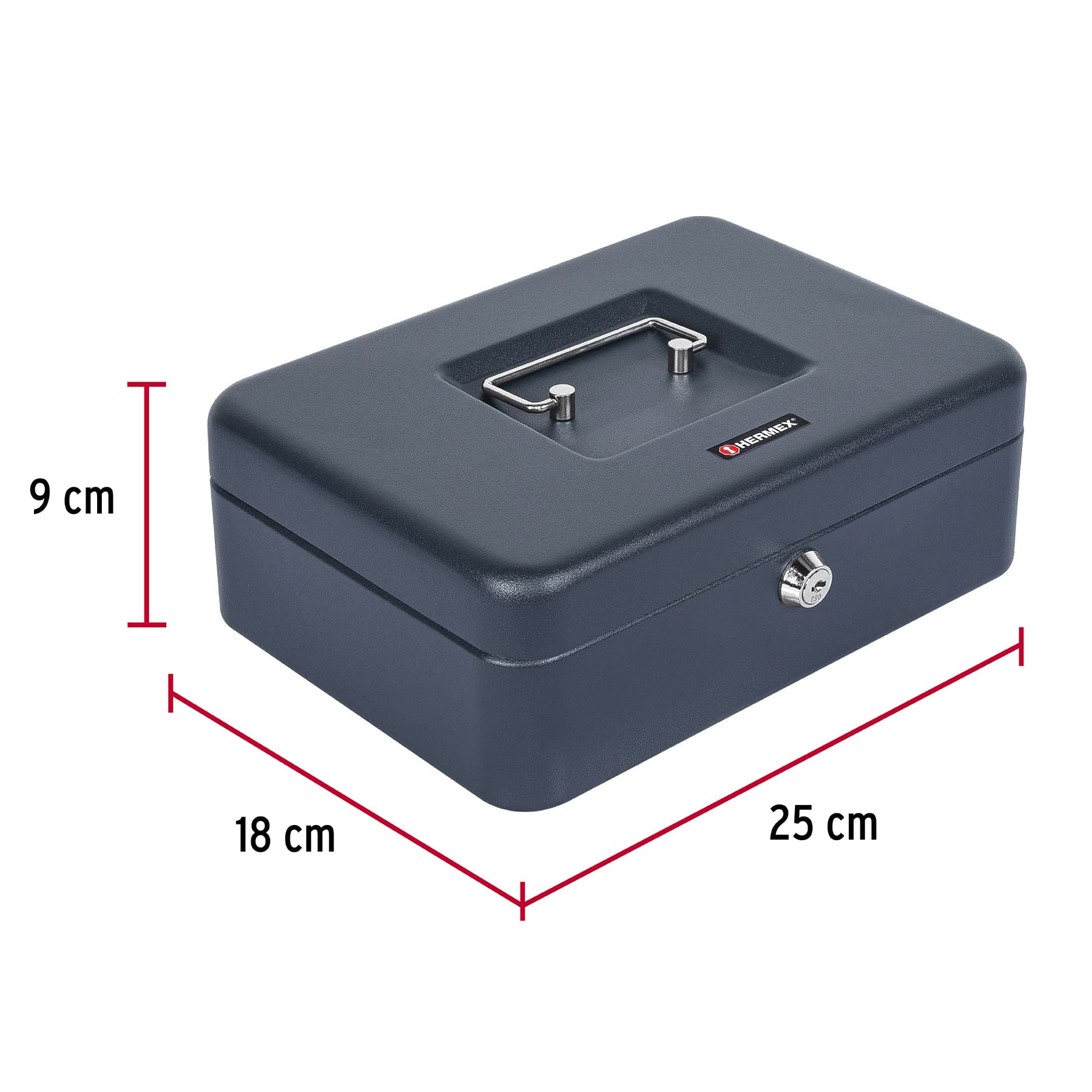 Caja para dinero, 25 cm, HERMEX