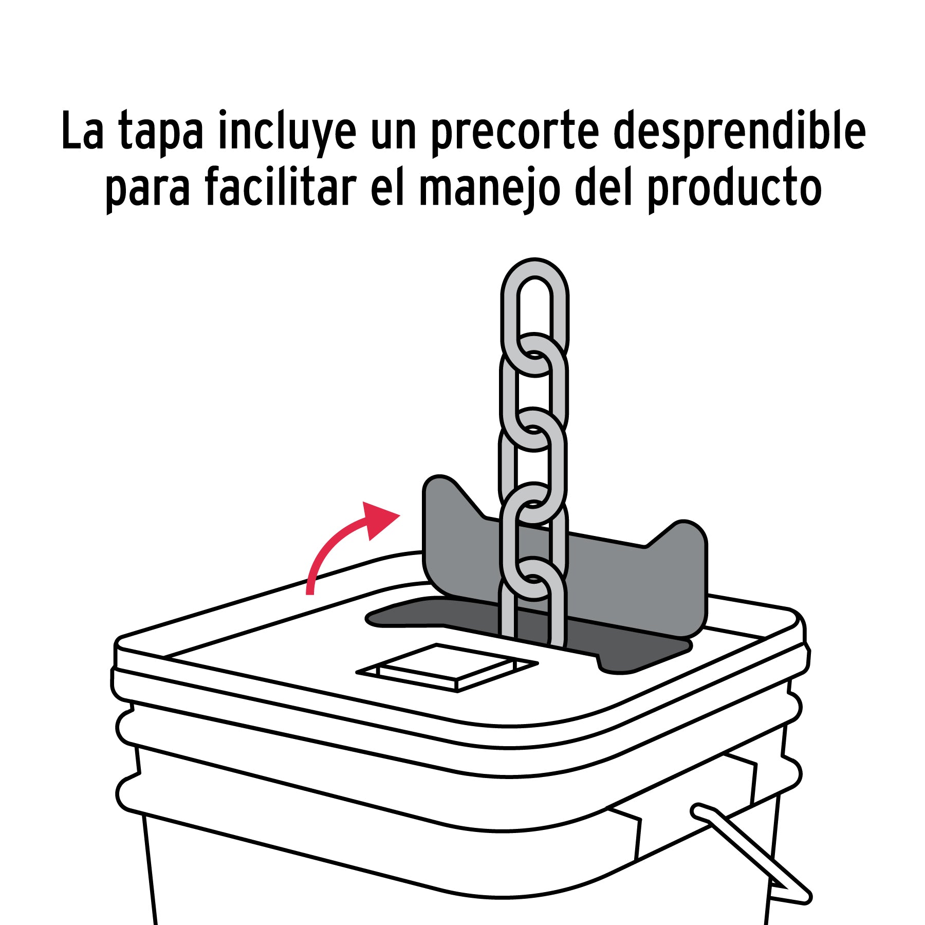 Bolsa con 3 metros de cadena galvanizada de 1/8", FIERO