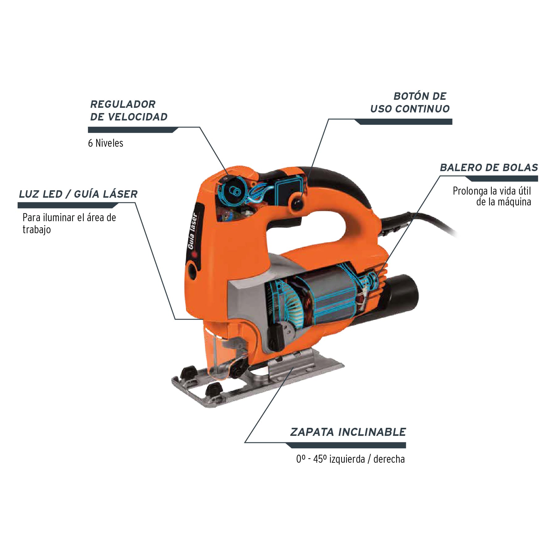 Sierra caladora, profesional, 710 W