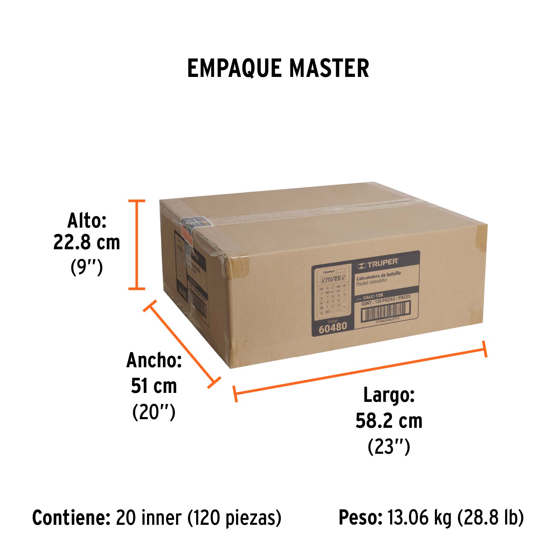 Calculadora de bolsillo, TRUPER - Empaque