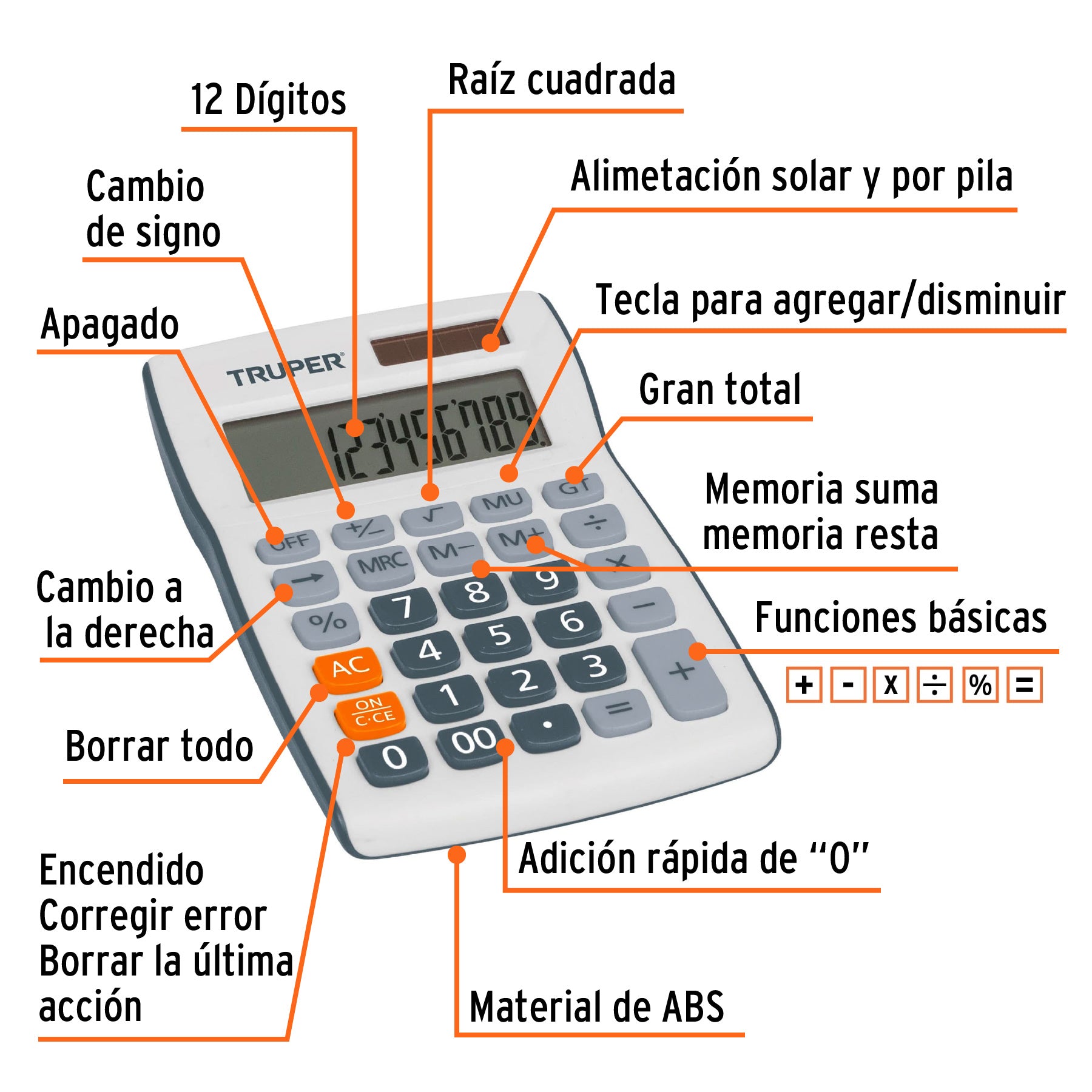 Calculadora de bolsillo, TRUPER