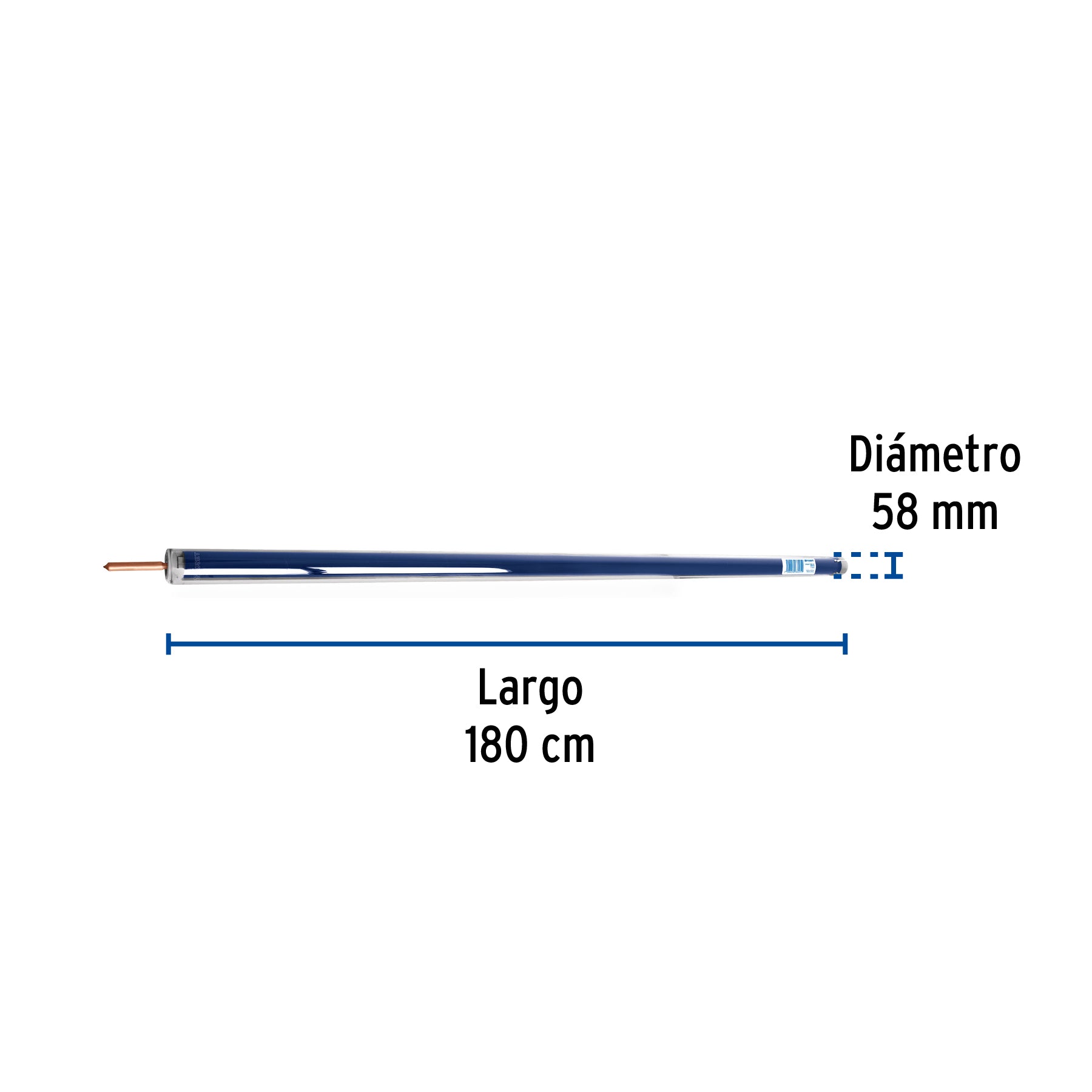 Caja c/10 tubos HeatPipe p/calentador solar CALE-18HS, FOSET