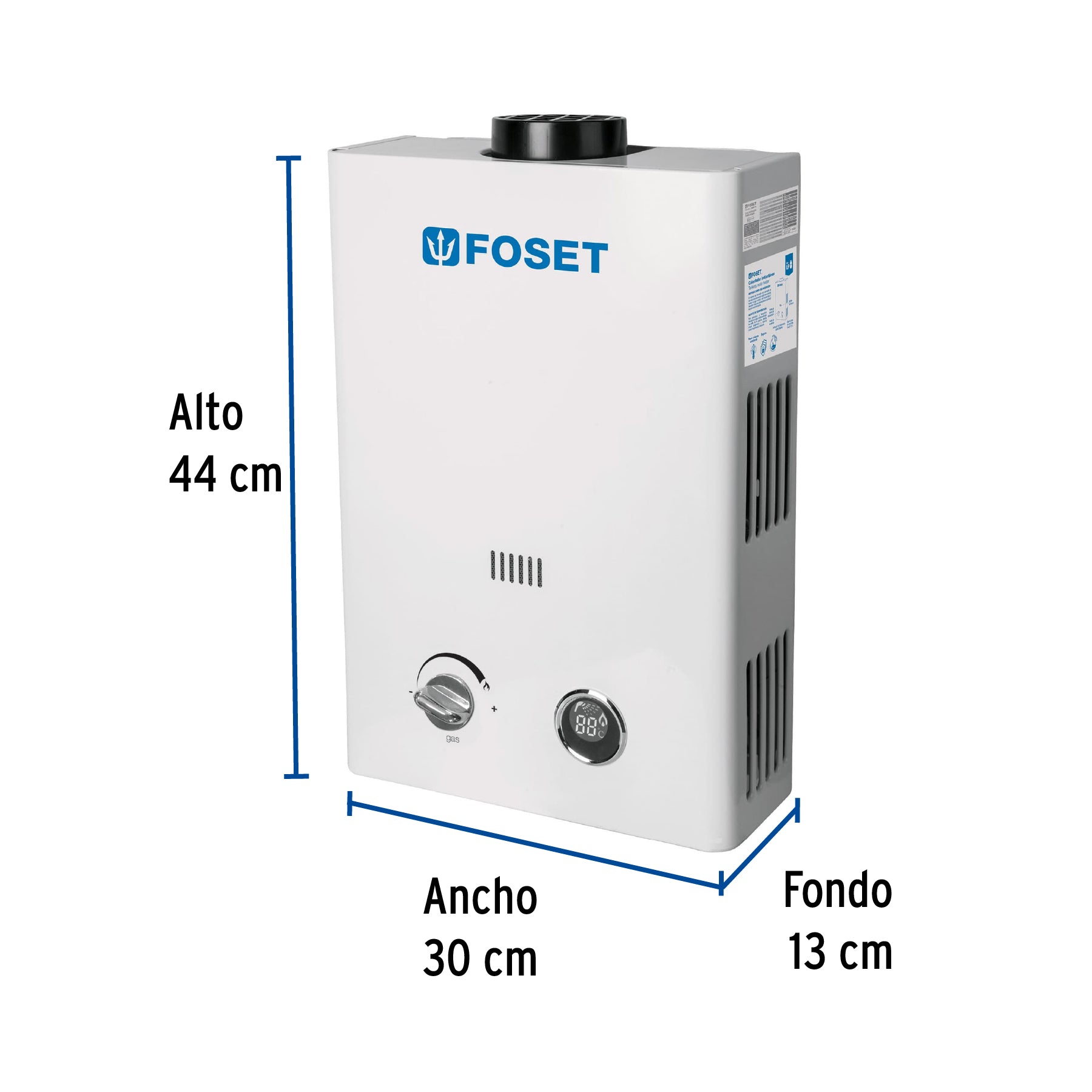 Calentador instantáneo, 6L, 1 servicio, gas LP, FOSET