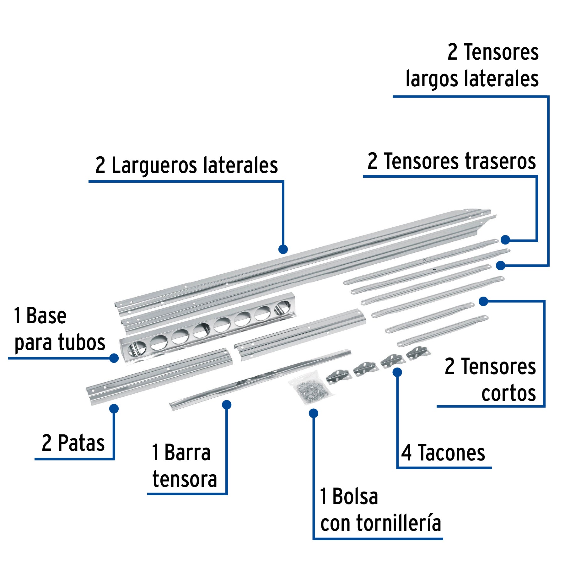 Base para termotanque p/calentador solar CALE-8S, FOSET
